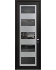 DIAMOND C2 36" X 96" BLACK/BLACK MIRRORED GLASS PANEL STAINLESS STEEL LHI