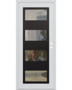Diamond C2 36" x 80" white/white clear Glass Panel black LHI