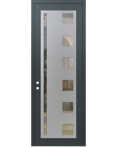 DIAMOND C3 36" X 96" ANTHRACITE/ANTHRACITE CLEAR GLASS PANEL STAINLESS STEEL RHI