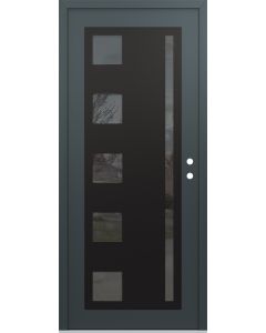 Diamond C3 36" x 80" anthracite/anthracite mirrored Glass Panel black LHI