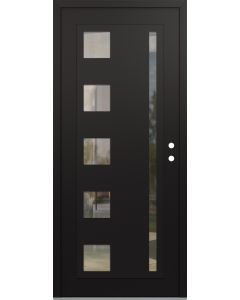 Diamond C3 36" x 80" black/black clear Glass Panel black LHI