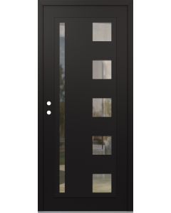 Diamond C3 36" x 80" black/black clear Glass Panel black RHI