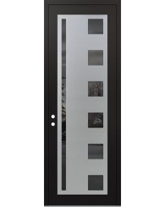 DIAMOND C3 36" X 96" BLACK/BLACK MIRRORED GLASS PANEL STAINLESS STEEL RHI