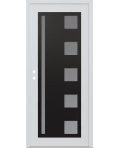 Diamond C3 36" x 80" white/white frosted Glass Panel black RHI