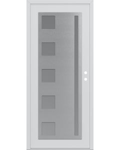 Diamond C3 36" x 80" white/white frosted Glass Panel stainless steel LHI