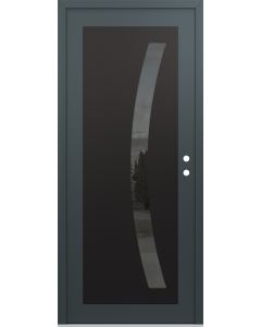 Diamond C4 36" x 80" anthracite/anthracite mirrored Glass Panel black LHI