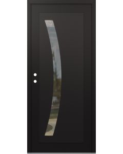 DIAMOND C4 36" X 96" BLACK/BLACK CLEAR GLASS PANEL BLACK RHI