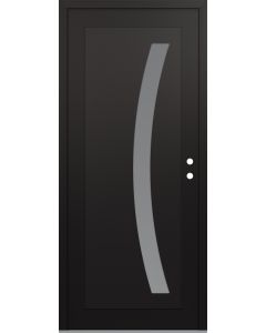 Diamond C4 36" x 80" black/white frosted Glass Panel black LHI