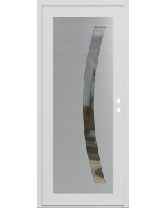 DIAMOND C4 36" X 96" WHITE/WHITE CLEAR GLASS PANEL STAINLESS STEEL LHI
