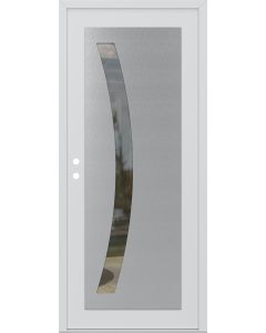 Diamond C4 36" x 80" white/white clear Glass Panel stainless steel RHI