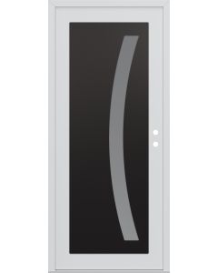 DIAMOND C4 36" X 96" WHITE/WHITE FROSTED GLASS PANEL BLACK LHI