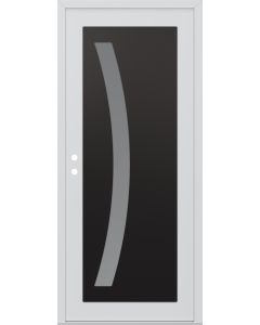 Diamond C4 36" x 80" white/white frosted Glass Panel black RHI