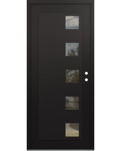 Diamond C5 36" x 80" black/black clear Glass Panel black LHI