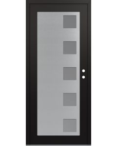 Diamond C5 36" x 80" black/white frosted Glass Panel stainless steel LHI