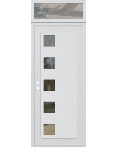 DIAMOND C5 36" X 96" WHITE/WHITE CLEAR GLASS PANEL WHITE RHI WITH TRANSOM CLEAR GLASS