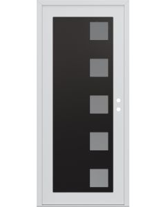 Diamond C5 36" x 80" white/white frosted Glass Panel black LHI