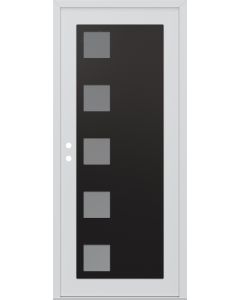 Diamond C5 36" x 80" white/white frosted Glass Panel black RHI