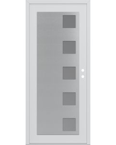 Diamond C5 36" x 80" white/white frosted Glass Panel stainless steel LHI