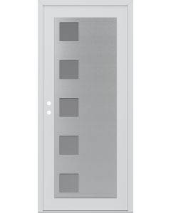 Diamond C5 36" x 80" white/white frosted Glass Panel stainless steel RHI