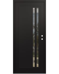 Diamond C6 36" x 80" black/black clear Glass Panel black LHI