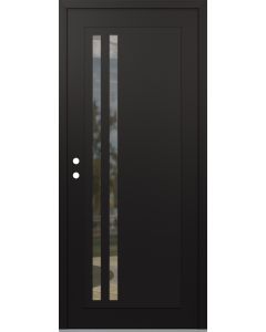 DIAMOND C6 36" X 96" BLACK/BLACK CLEAR GLASS PANEL BLACK RHI