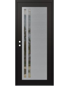 Diamond C6 36" x 80" black/black clear Glass Panel stainless steel RHI