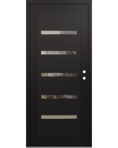 Diamond C7 36" x 80" black/black clear Glass Panel black LHI