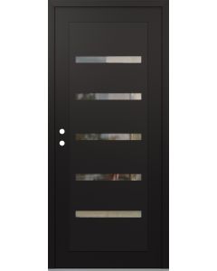 Diamond C7 36" x 80" black/black clear Glass Panel black RHI