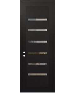 DIAMOND C7 36" X 96" BLACK/BLACK CLEAR GLASS PANEL BLACK RHI