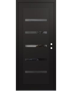 Diamond C7 36" x 80" black/black mirrored Glass Panel black LHI