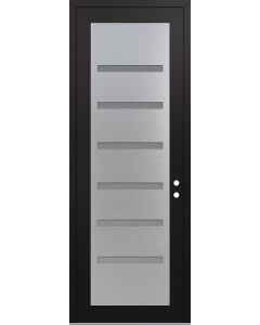 DIAMOND C7 36" X 96" BLACK/WHITE FROSTED GLASS PANEL STAINLESS STEEL LHI