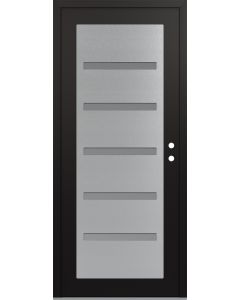 Diamond C7 36" x 80" black/white frosted Glass Panel stainless steel LHI