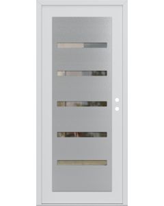 DIAMOND C7 36" X 96" WHITE/WHITE CLEAR GLASS PANEL STAINLESS STEEL LHI