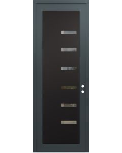 DIAMOND C8 36" X 96" ANTHRACITE/ANTHRACITE CLEAR GLASS PANEL BLACK LHI