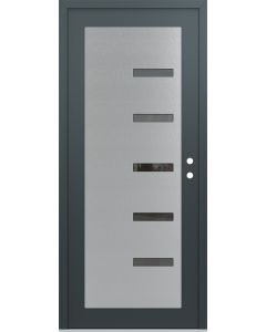 Diamond C8 36" x 80" anthracite/anthracite mirrored Glass Panel stainless steel LHI