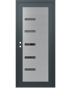 Diamond C8 36" x 80" anthracite/anthracite mirrored Glass Panel stainless steel RHI