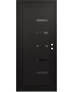 Diamond C8 36" x 80" black/black mirrored Glass Panel black LHI