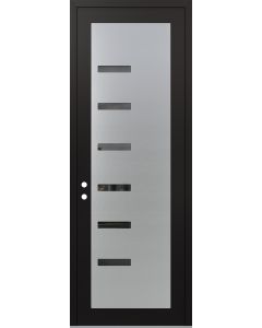 DIAMOND C8 36" X 96" BLACK/BLACK MIRRORED GLASS PANEL STAINLESS STEEL RHI