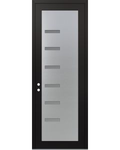 DIAMOND C8 36" X 96" BLACK/WHITE FROSTED GLASS PANEL STAINLESS STEEL RHI