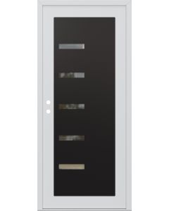 DIAMOND C8 36" X 96" WHITE/WHITE CLEAR GLASS PANEL BLACK RHI