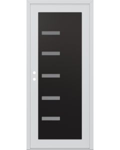DIAMOND C8 36" X 96" WHITE/WHITE FROSTED GLASS PANEL BLACK RHI