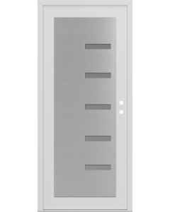 Diamond C8 36" x 80" white/white frosted Glass Panel stainless steel LHI