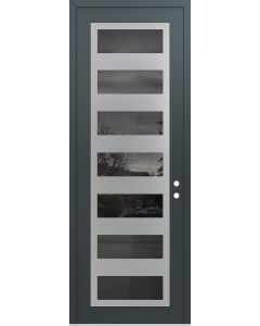 DIAMOND C9 36" X 96" ANTHRACITE/ANTHRACITE MIRRORED GLASS PANEL STAINLESS STEEL LHI