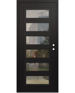 Diamond C9 36" x 80" black/black clear Glass Panel black LHI