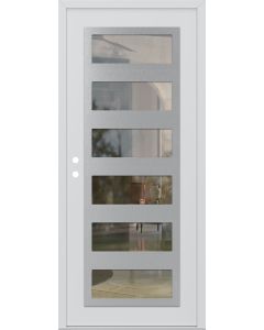 Diamond C9 36" x 80" white/white clear Glass Panel stainless steel RHI
