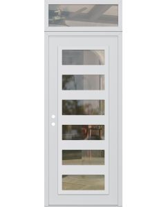 DIAMOND C9 36" X 96" WHITE/WHITE CLEAR GLASS PANEL WHITE RHI WITH TRANSOM CLEAR GLASS