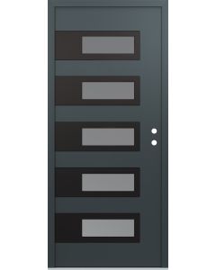 Diamond D3 36" x 80" anthracite/anthracite Frosted Glass Panel black LHI
