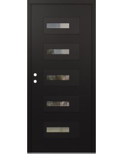 Diamond D6 36" x 80" black/black Clear Glass Panel black RHI