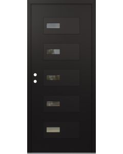 Diamond D7 36" x 80" black/black Clear Glass Panel black RHI