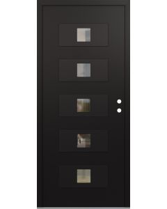 Diamond D8 36" x 80" black/black Clear Glass Panel black LHI